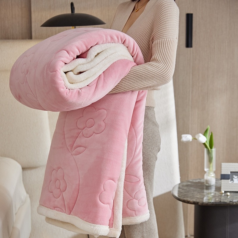 Kötött háromrétegű vastag töltésű pléd, 300 g alatt, bármely szezonhoz, Golden funiu