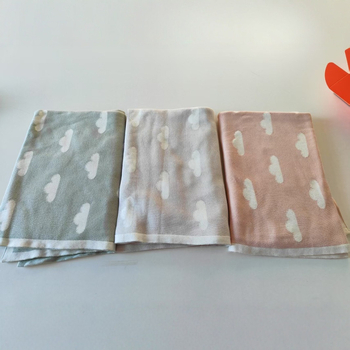 Dječja dvostrano pletena jacquard deka sa srčanim uzorkom, 100% pamuk, zima, pređa 32×2, kod 10058/10059.