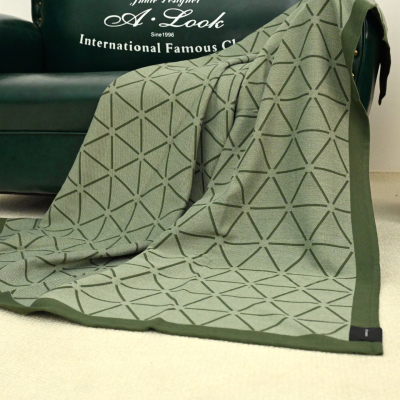 Kötött pléd könnyed luxus stílusban, geometriai mintával, akril szálból, 800–999 g, őszi–téli szezon, testreszabható, első osztályú minőség