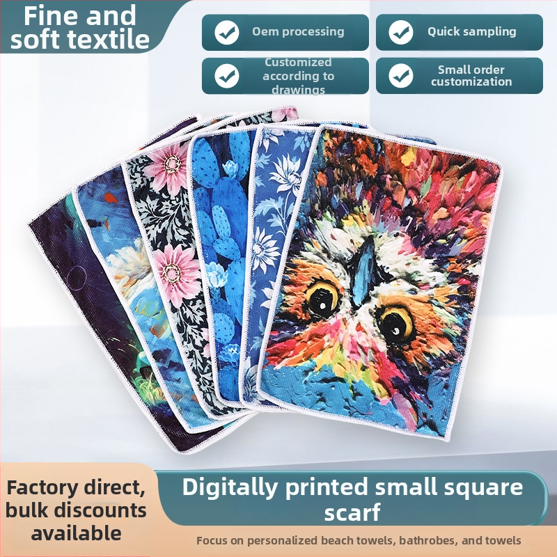 Mikropluošto šluostė su išdrukuotu raštu virtuvės ir namų naudojimui, daugiafunkcinė, siūlai 40s–120s, 250 g