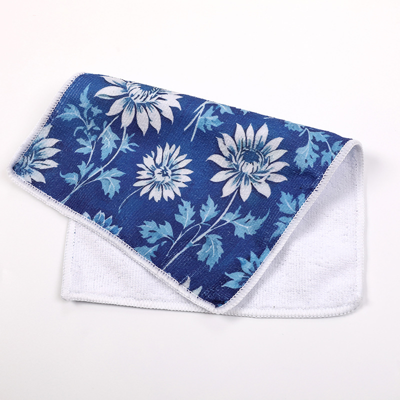 Mikropluošto šluostė su išdrukuotu raštu virtuvės ir namų naudojimui, daugiafunkcinė, siūlai 40s–120s, 250 g