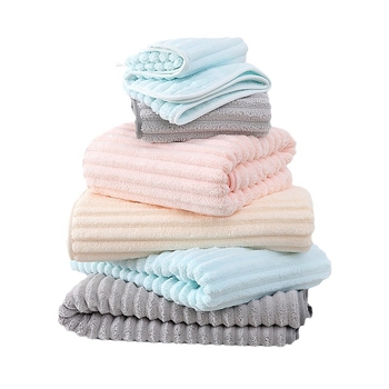 Kozmetička krpa od coral fleece za lice, dvostruka, bez dlačica, upijajuća, 150D, 80–100 g, šavnim rubom
