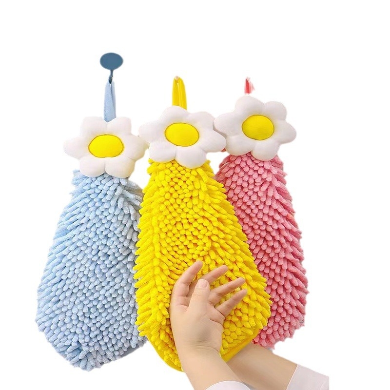 Chenille kéztörlő, 80-100 g, 19 szál, szegélyezés