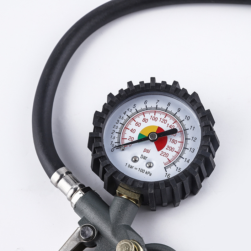 Χειροκίνητος μετρητής πίεσης ελαστικών με πιστόλι πλήρωσης, LCD οθόνη, αλουμινένιο σώμα, TG-11, εμβέλεια 12–16 BAR