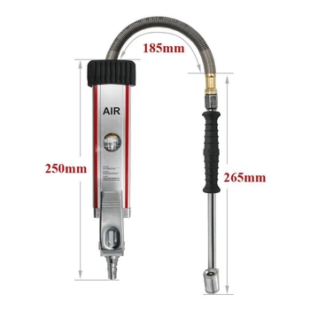 Wikins rokas pneumatikas spiediena mērītājs, tēls no cinka sakausējuma, diapazons 1–160 psi, precizitāte ±2 psi