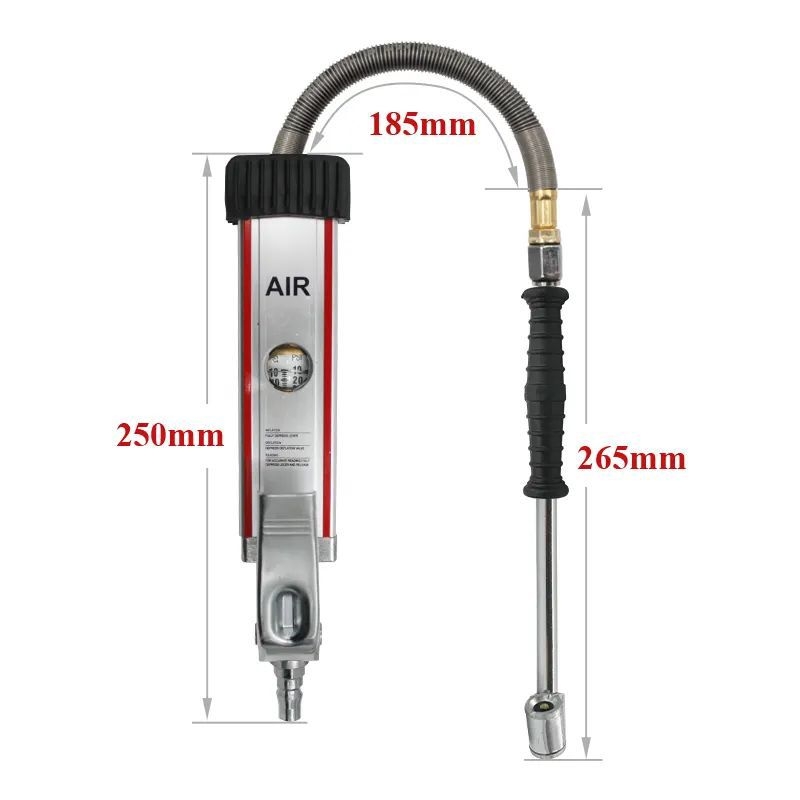 Wikins rokas pneumatikas spiediena mērītājs, tēls no cinka sakausējuma, diapazons 1–160 psi, precizitāte ±2 psi
