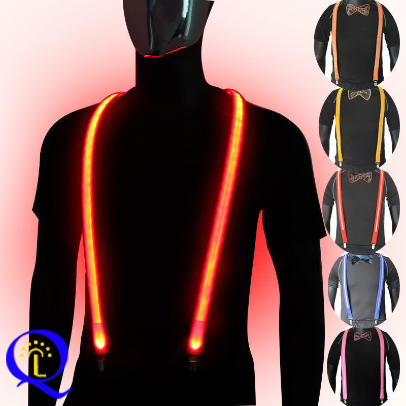 LED svjetleće trake za hlače, unisex, podesive duljine, 3 kopče, od webbing traka