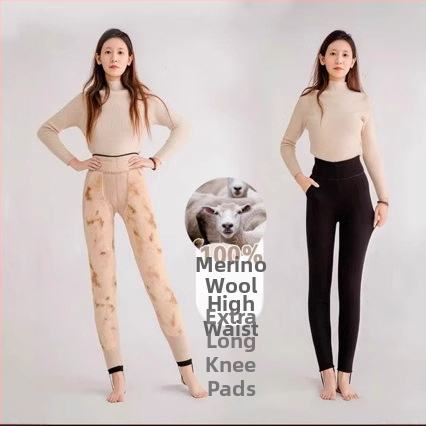 Puuvillased püksid kõrge vööga, kitsas lõige, polüester-spandex segu, 95%+ polüester, keskmine paksus, talv 2025, täiskasvanud naised