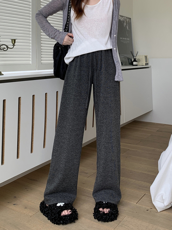 Polüestrist püksid laia lõikega, kõrge vöökoht, talv 2025, elegantne linnastiil