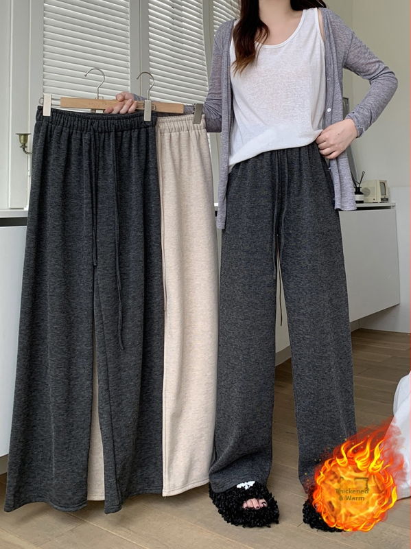 Polüestrist püksid laia lõikega, kõrge vöökoht, talv 2025, elegantne linnastiil