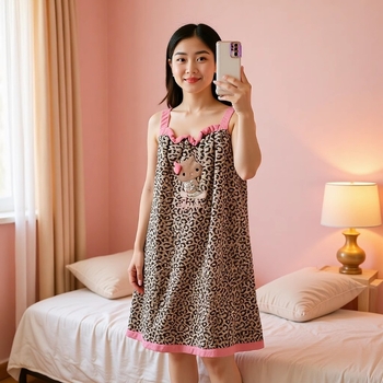 Пола за баня с леопардов принт, абсорбираща, корал флийс, Double Benefit