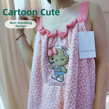 Пола за баня с леопардов принт, абсорбираща, корал флийс, Double Benefit