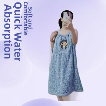 Пола за баня с леопардов принт, абсорбираща, корал флийс, Double Benefit