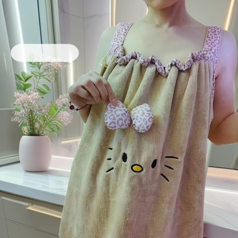 Пола за баня с леопардов принт, абсорбираща, корал флийс, Double Benefit