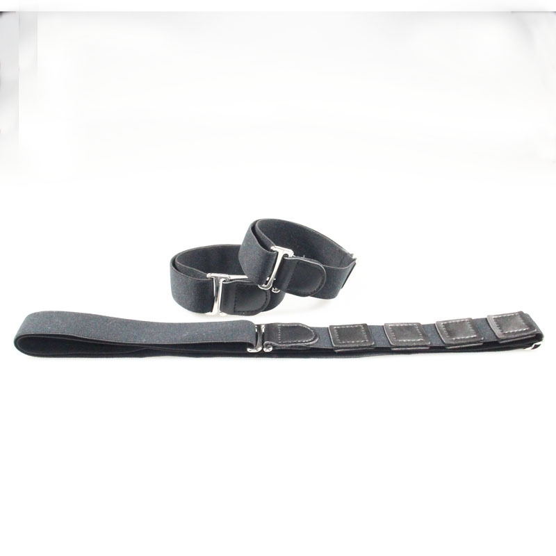 Unisex rankogalių juostų rinkinys marškinėliams – priešslidėjimas, raukšlių prevencija, reguliuojamas ilgis, poliesteris/nylonas, kompiuterinis jacquard