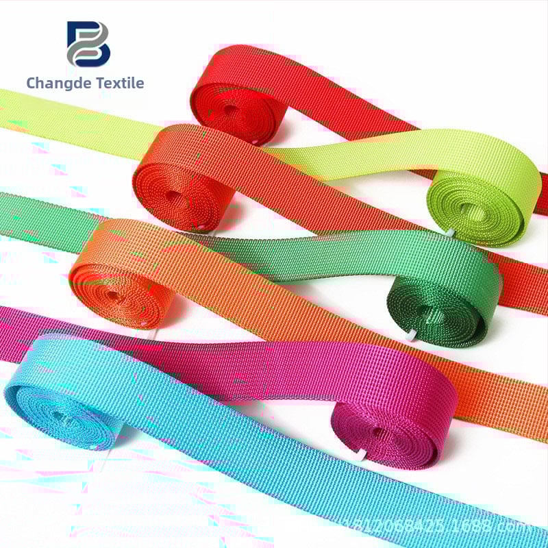 Changde Textile Νάιλον ιμάντας υφάσματος με λεπτές ρίγες, αμερικάνικο μοτίβο, για ιμάντες πλάτης σακιδίων και αξεσουάρ ρούχων