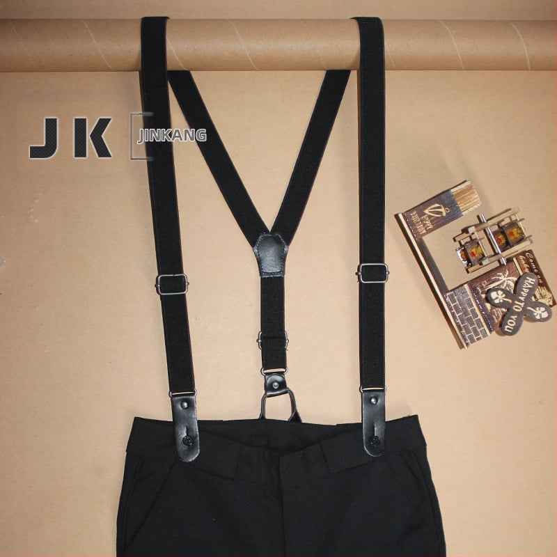 Jinkang Unisex elastinės petnešos, 3 segtukai, reguliuojamos, kryžminės, šilkografija