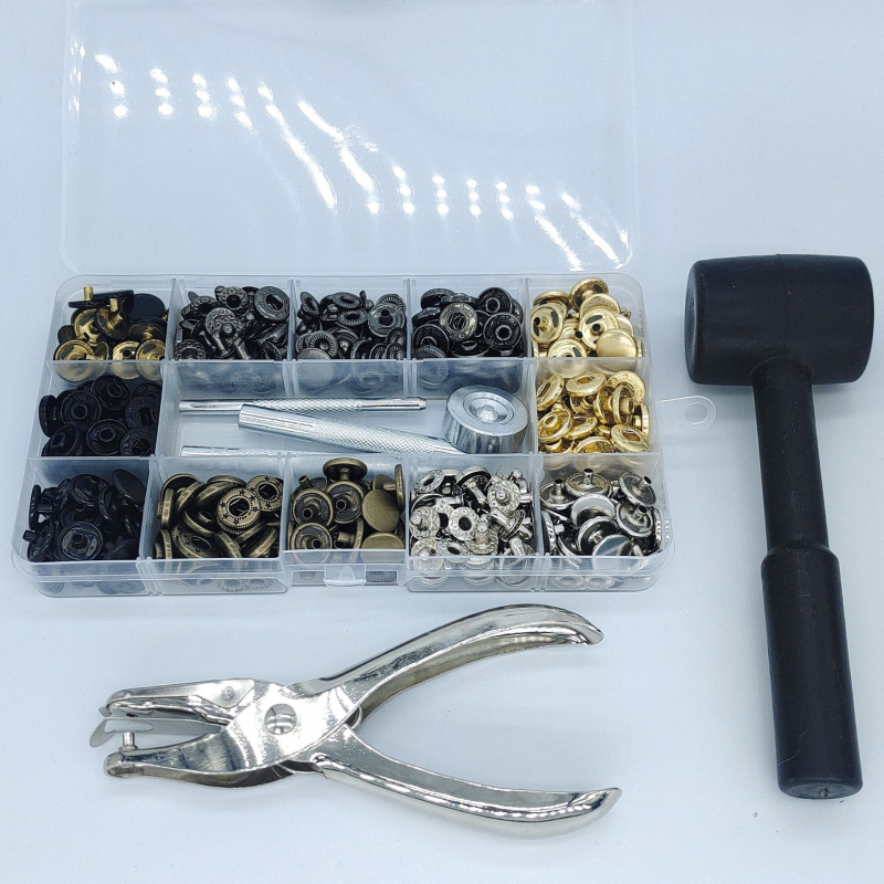 Žalvarinis snap mygtukas su keturiais užsegimais, 12,5 mm, džinsams – Zhonggong Technology