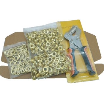 Set alata za ugradnju metalnih očiju s kliještima — željezni materijal, Eyelet Button konstrukcija, za jakne, hlače, cipele i šatore