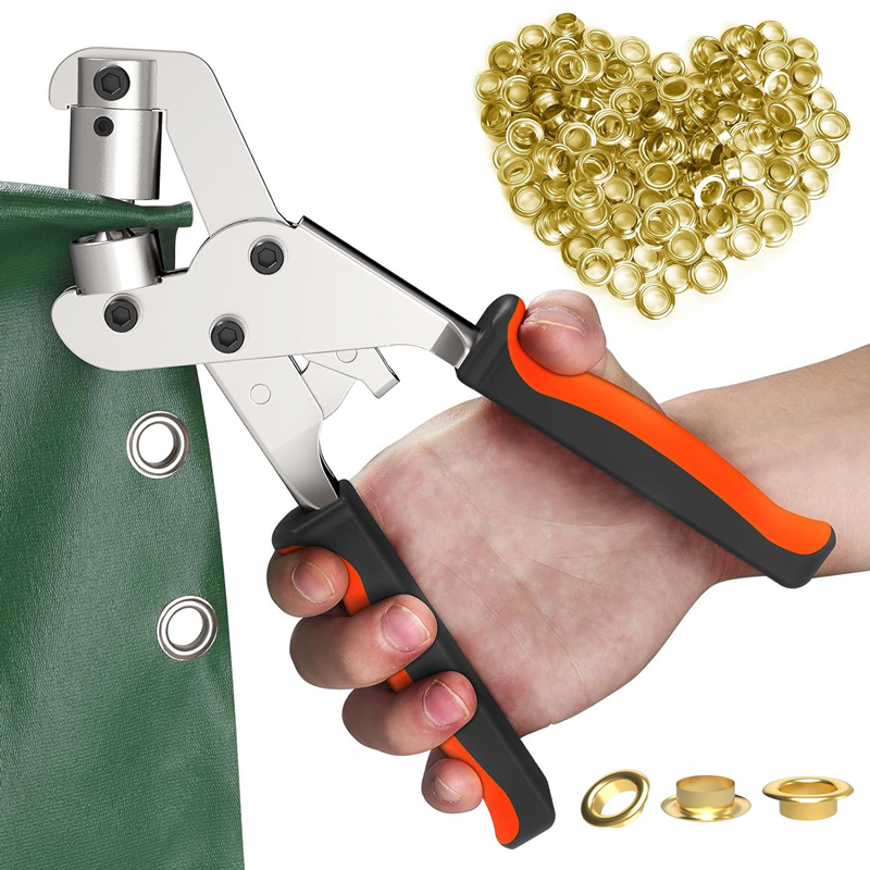 Set alata za ugradnju metalnih očiju s kliještima — željezni materijal, Eyelet Button konstrukcija, za jakne, hlače, cipele i šatore