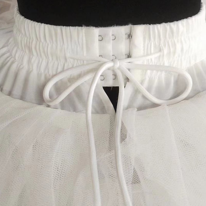 Nászruha uszályos petticoat, csont nélküli bustle, hét acélcsontból álló konstrukció, két géz gyűrű, állítható