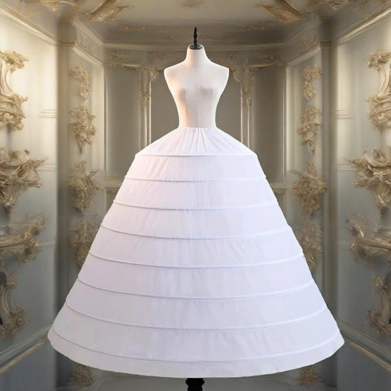 Lolita fishbone bustle petticoat za vjenčanicu, podesiva, duga i pahuljasta