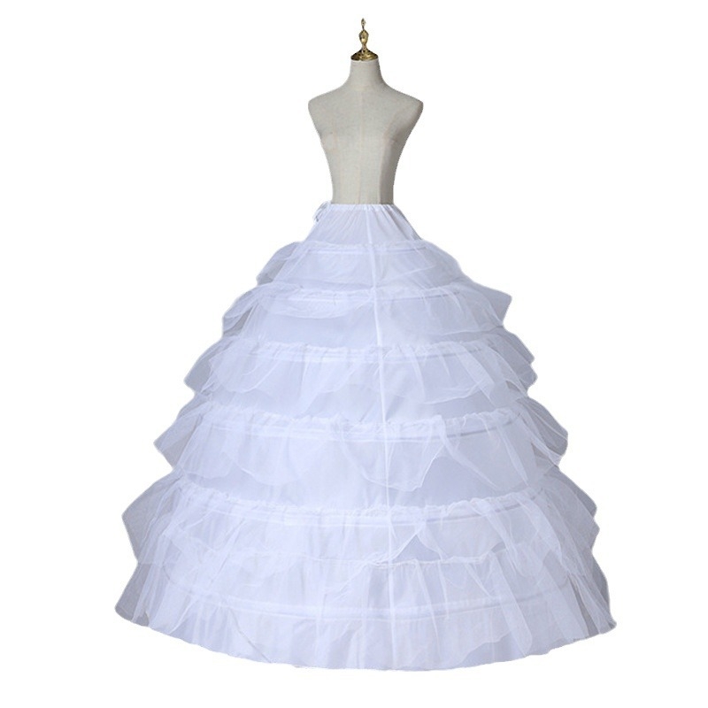 Κρινόλιν για νύφη με έξι μεταλλικούς δακτυλίους και έξι στρώσεις σκληρού δικτύου, επένδυση, ενήλικες, άνοιξη 2024