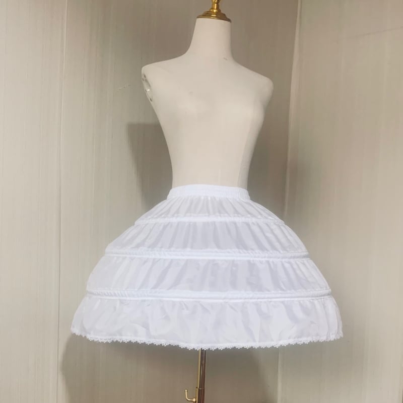 Lolita bustle petticoat για ενήλικες με τρεις μεταλλικούς δακτυλίους και διπλό στρώμα νήματος