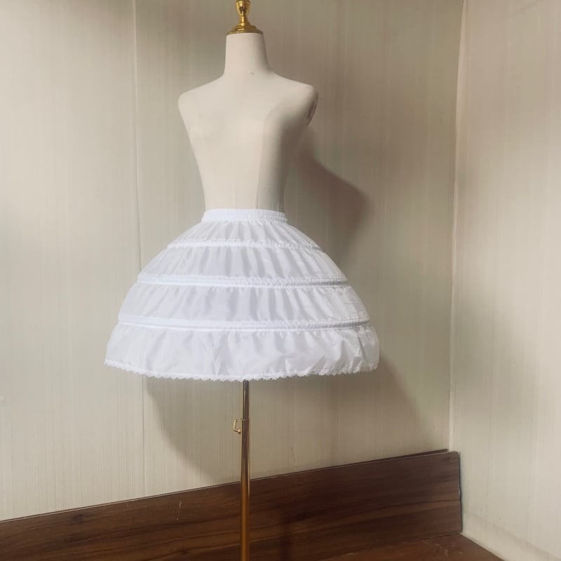 Lolita bustle petticoat για ενήλικες με τρεις μεταλλικούς δακτυλίους και διπλό στρώμα νήματος