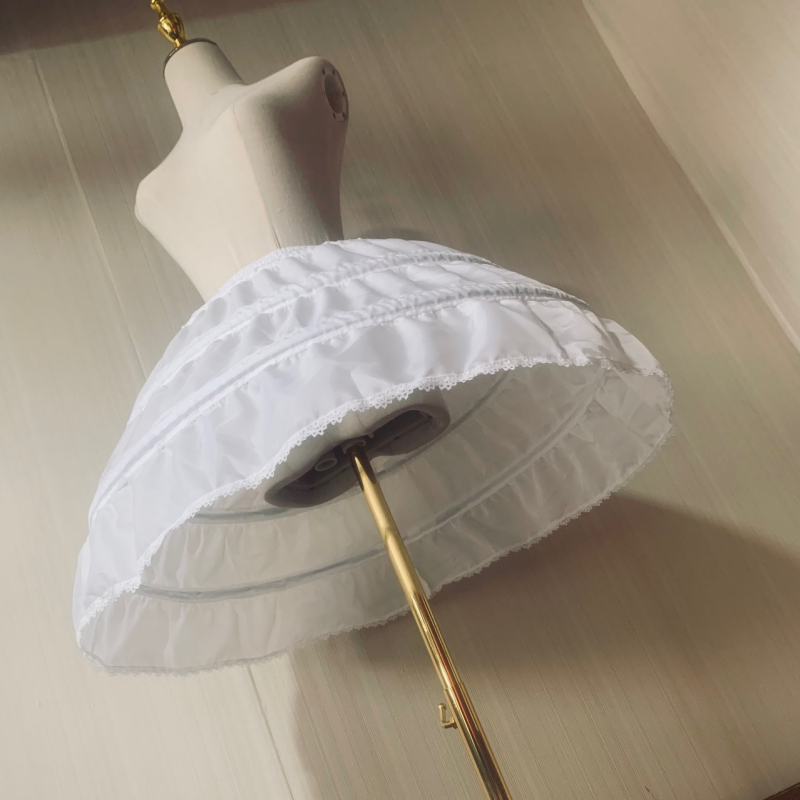 Lolita bustle petticoat για ενήλικες με τρεις μεταλλικούς δακτυλίους και διπλό στρώμα νήματος