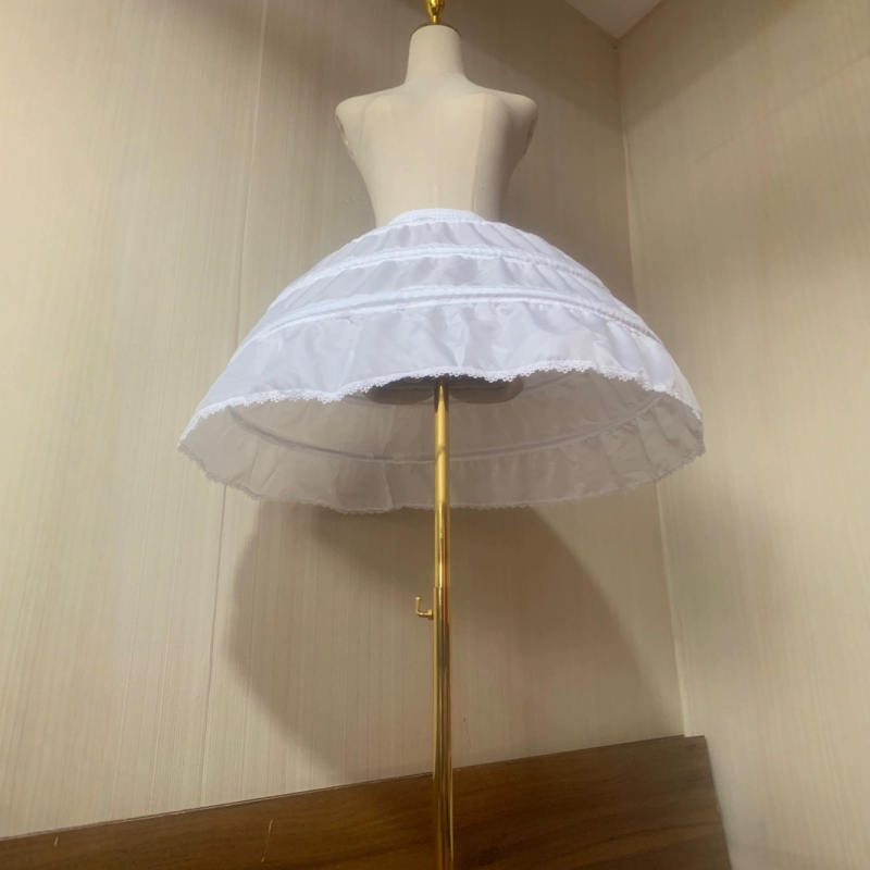 Lolita bustle petticoat για ενήλικες με τρεις μεταλλικούς δακτυλίους και διπλό στρώμα νήματος