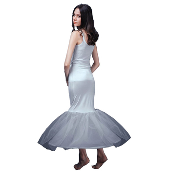 Σκηνική φούστα με στεφάνι και ελαστική μέση για φορέματα με ουρά ψαριού (Μονός μεταλλικός δακτύλιος; Μονόστρωτο ύφασμα; Ενήλικες; Άνοιξη 2023)