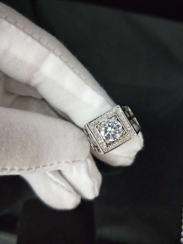 Prsten od bakra, muški geometrijski stil, umjetni kameni s pozlaćenom površinom, elektroplatiranje i ugradnja voskom, mogućnost prilagođavanja