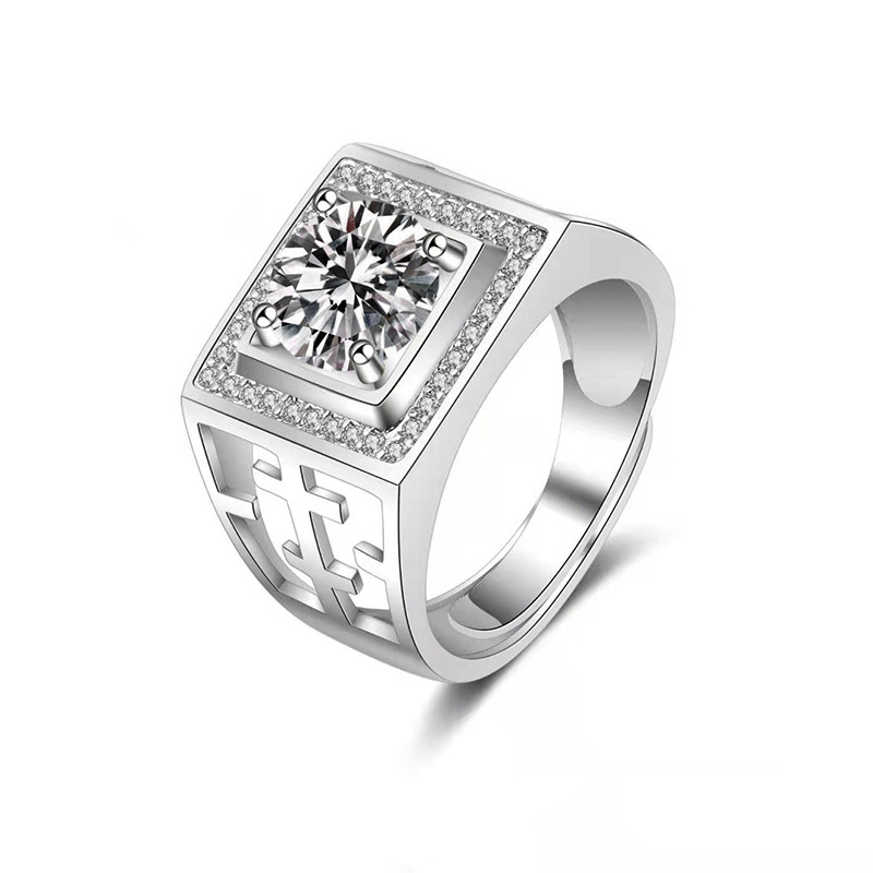 Prsten od bakra, muški geometrijski stil, umjetni kameni s pozlaćenom površinom, elektroplatiranje i ugradnja voskom, mogućnost prilagođavanja