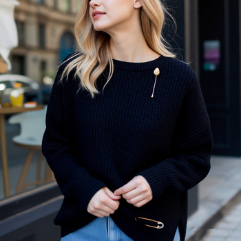 Brosa: metalni cvijet, elektroplatiranje, 25 g, Zima 2025, unisex dodatak