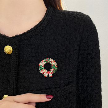 Ženska božićna broš s cvjetnom corsage – Chi dream, stil Božić / Fashion OL, zima 2022