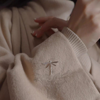 Dragonfly broš – elegantan i kompaktan dodatak za džempere i haljine, moderni minimalistički stil