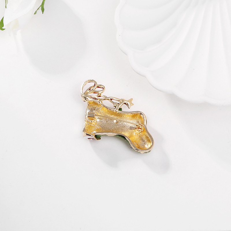 Broš od legure, Danrun Jewelry, elektrogalvanizacija, dvostruka upotreba, božićni stil čarapa