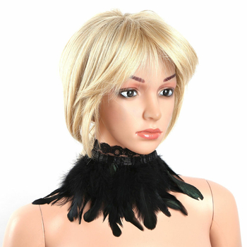 Хелоуинско колие от пера с дантелено шалче за възрастни, пролет 2025