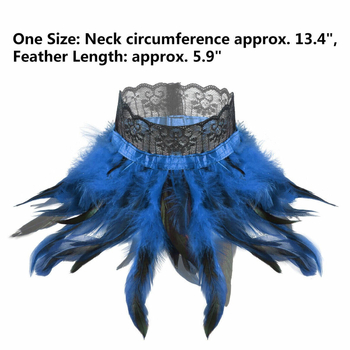 Хелоуинско колие от пера с дантелено шалче за възрастни, пролет 2025