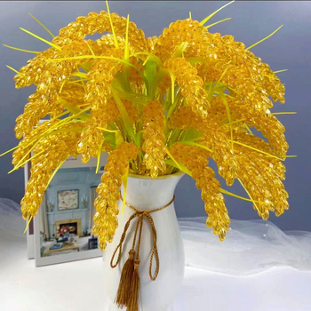 DIY dodaci za nakit – perle u obliku klasova pšenice, s imitacijom kristalnog rezanja, od plastike/smole, za šivanje i dodatke za kosu