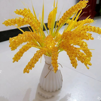 DIY dodaci za nakit – perle u obliku klasova pšenice, s imitacijom kristalnog rezanja, od plastike/smole, za šivanje i dodatke za kosu