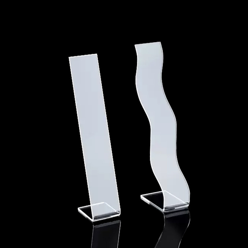 Akrilni L-tip držač nakita za kozmetični stol, 3D oblik, jedna razina, djevojački stil