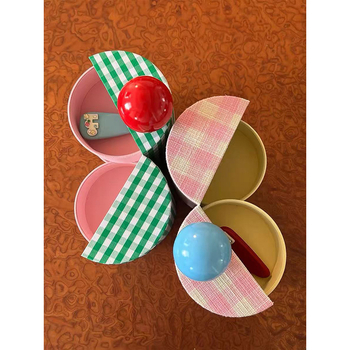 Θήκη κοσμημάτων γραφείου, τεσσάρων επιπέδων, χαρτόνι κατασκευή, ανθεκτικό στη σκόνη, ιαπωνικού στυλ