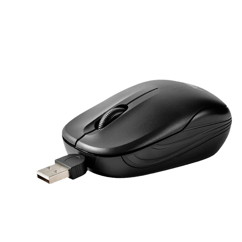 Οπτικό ποντίκι USB ενσύρματο με αναδιπλούμενο καλώδιο, 1000 DPI, 3 πλήκτρα