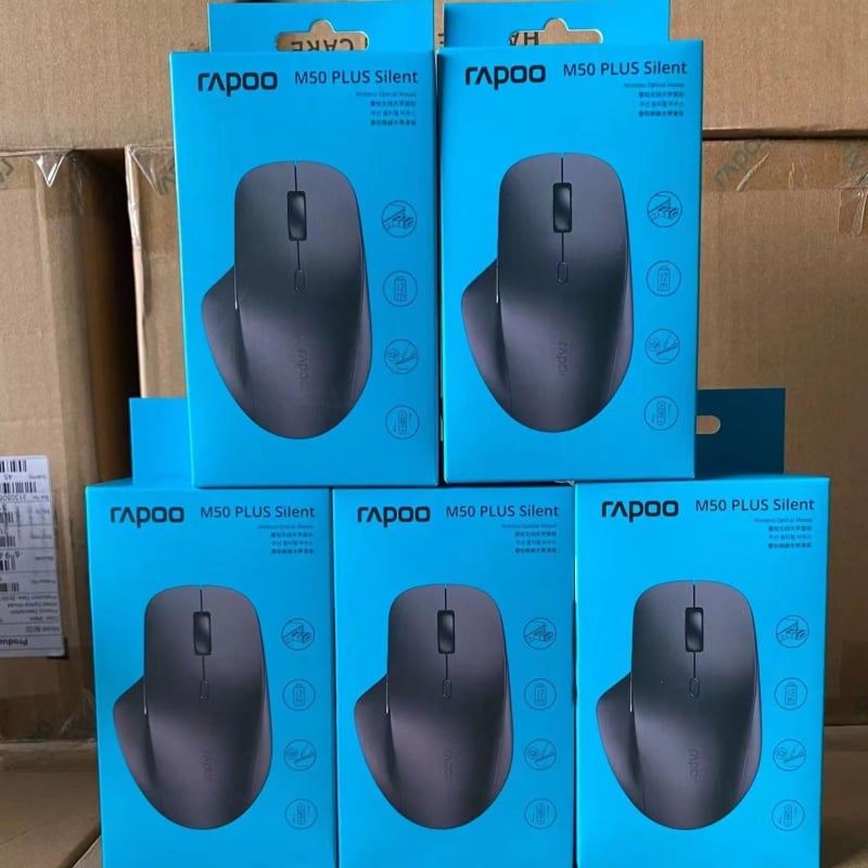 Mouse wireless Rapoo M50 PLUS pentru mâini mari, ergonomic, DPI în 4 trepte 800/1200/1600/3200, 6 butoane, USB 2.4G