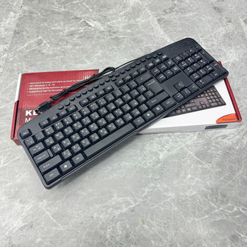 Tastatură cu membrană pentru desktop, 104 taste, conectată prin cablu, nu este rezistentă la apă