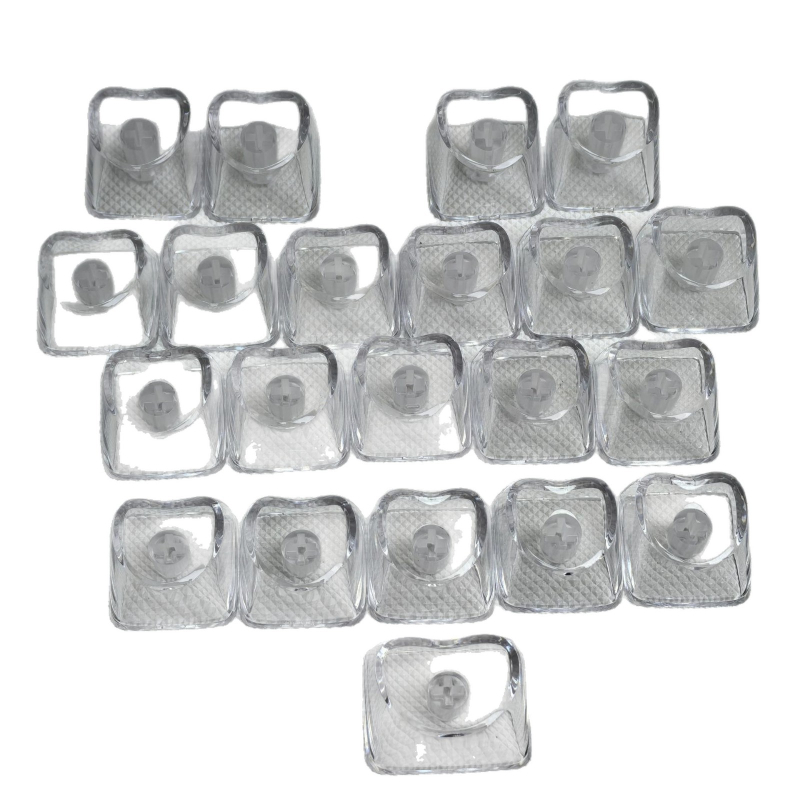 Set de capace taste inimă pentru tastatură mecanică, material PC transparent, taste DIY suplimentare, capace personalizate