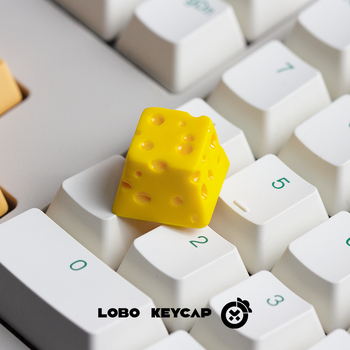 ESC keycap zo živice so syr témou pre mechanické klávesnice, prispôsobiteľný a vymeniteľný — Infinite Key Making