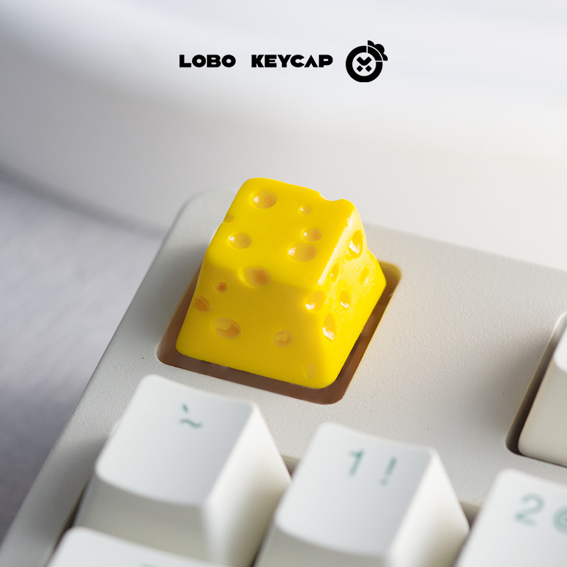 ESC keycap zo živice so syr témou pre mechanické klávesnice, prispôsobiteľný a vymeniteľný — Infinite Key Making